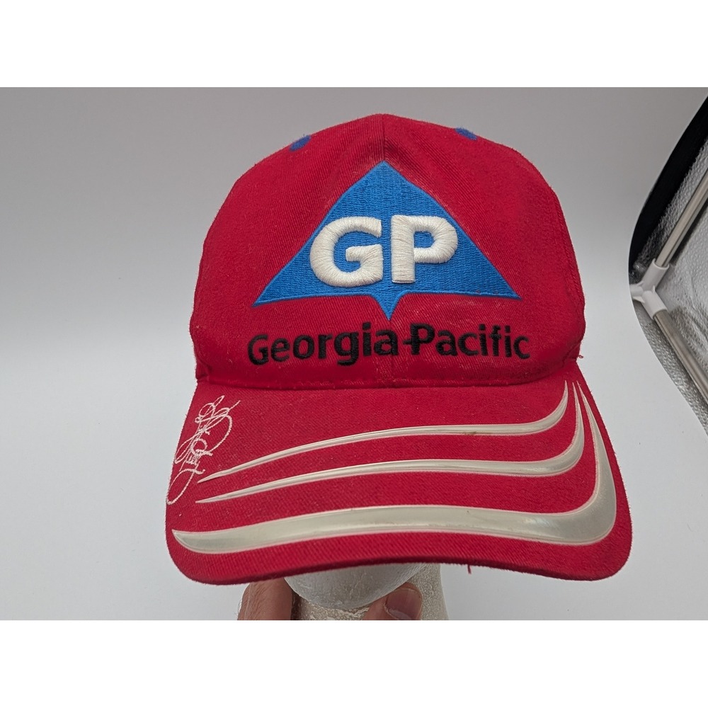 NASCAR Kyle Petty 45 Georgia-Pacific Red Racing Hat Checkered Flag Sports Hat